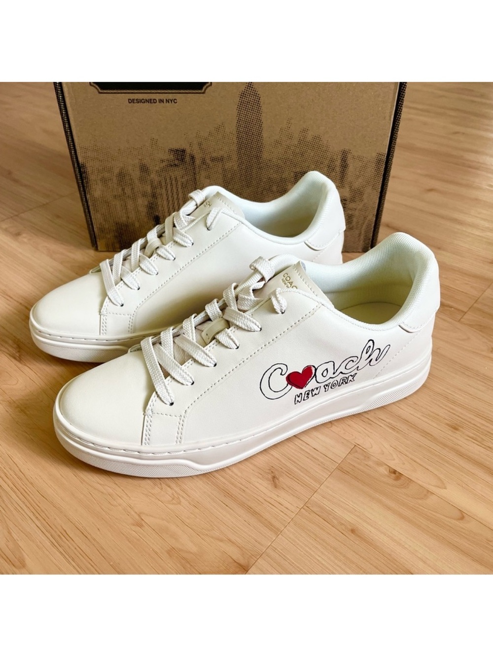 Coach High Line Sneaker With Heart Women 10.0 B # CBR66 - Picture 7 of 13